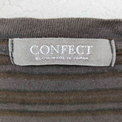 ネストローブコンフェクト nest Robe CONFECT コットンリネン マルチボーダー 半袖ビッグTee Tシャツ メンズ FREE
