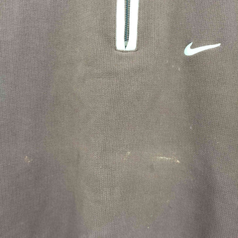 ナイキ NIKE 90s 白タグ スウッシュロゴ ハーフジップ スウェット メンズ import:M