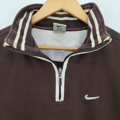 ナイキ NIKE 90s 白タグ スウッシュロゴ ハーフジップ スウェット メンズ import:M