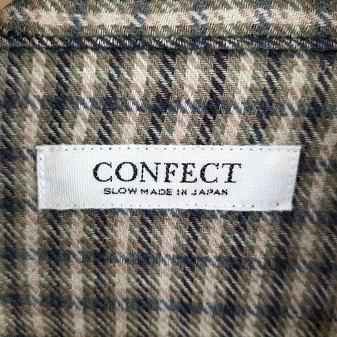 ネストローブコンフェクト nest Robe CONFECT リネンガンクラブチェック ミリタリーバギーシャツ メンズ FREE