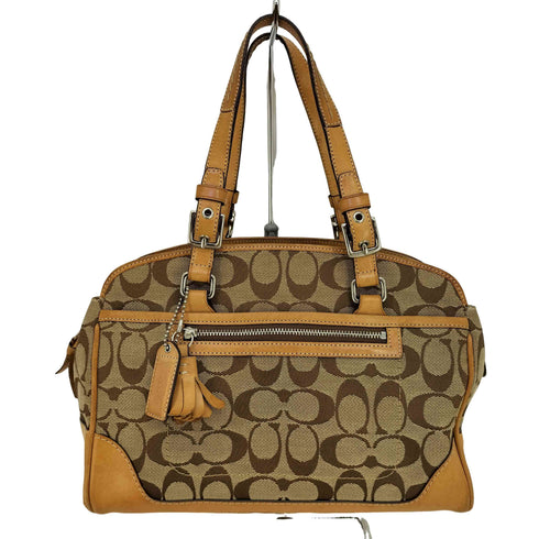 コーチ COACH サッチェル シグネチャー キャンバス ハンドバッグ レディース