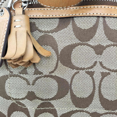 コーチ COACH サッチェル シグネチャー キャンバス ハンドバッグ レディース
