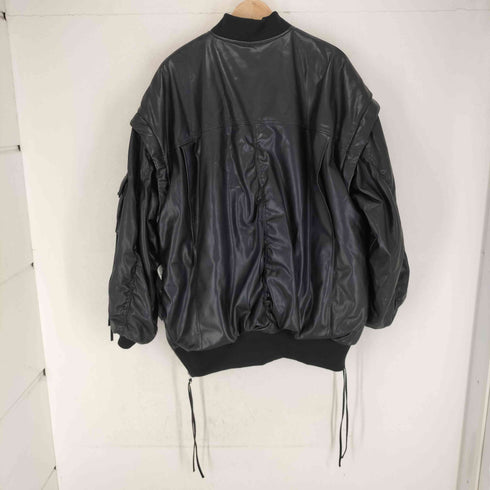 vegan leather MA1 ビーガンレザージャケット レディース