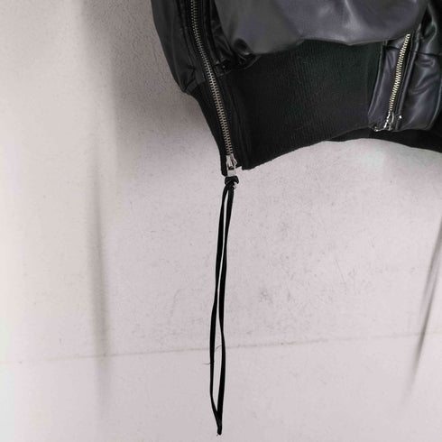 vegan leather MA1 ビーガンレザージャケット レディース