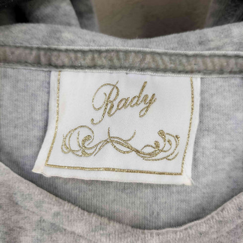 レディ Rady ロゴ刺繍 ビジューデザイン ベロア プルオーバーパーカー レディース FREE