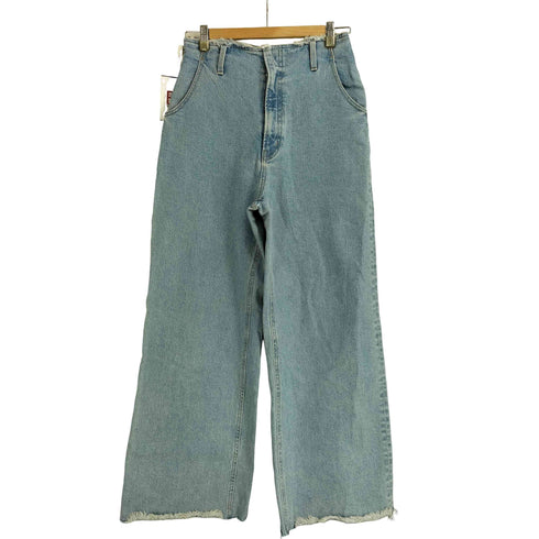 アズールバイマウジー AZUL by moussy FRINGE DENIM WIDE レディース JPN:L