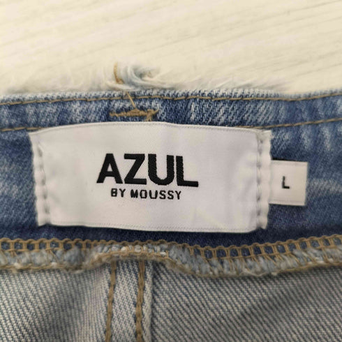 アズールバイマウジー AZUL by moussy FRINGE DENIM WIDE レディース JPN:L