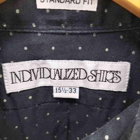 インディヴィジュアライズドシャツ individualized shirts STANDARD FIT MADE IN USA ドット柄 BD 長袖シャツ メンズ 15 1/2
