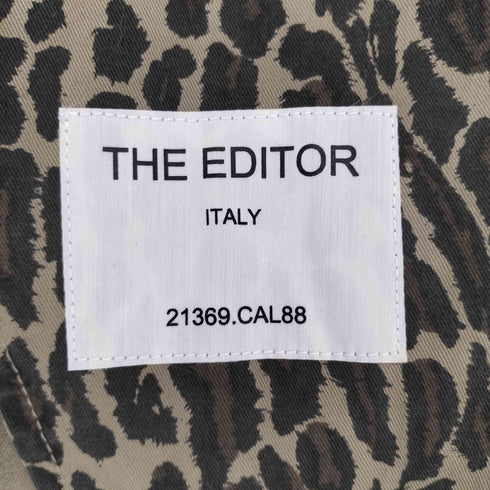 THE EDITOR イタリア製レオパード柄テーラードジャケット メンズ 50