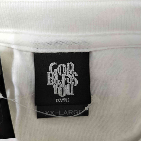 イグザンプル EXAMPLE GOD BLESS YOU LOGO S/S TEE 両面 プリント Tシャツ メンズ JPN:XXL