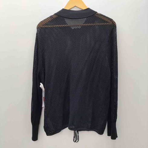 elena miro イタリア製 ジップ アップ シアー メッシュ ドライバーズ カットソー メンズ import:XL