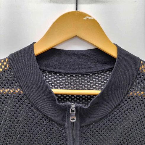elena miro イタリア製 ジップ アップ シアー メッシュ ドライバーズ カットソー メンズ import:XL