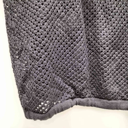 elena miro イタリア製 ジップ アップ シアー メッシュ ドライバーズ カットソー メンズ import:XL
