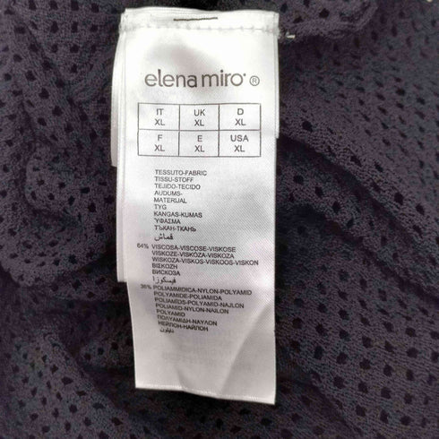 elena miro イタリア製 ジップ アップ シアー メッシュ ドライバーズ カットソー メンズ import:XL