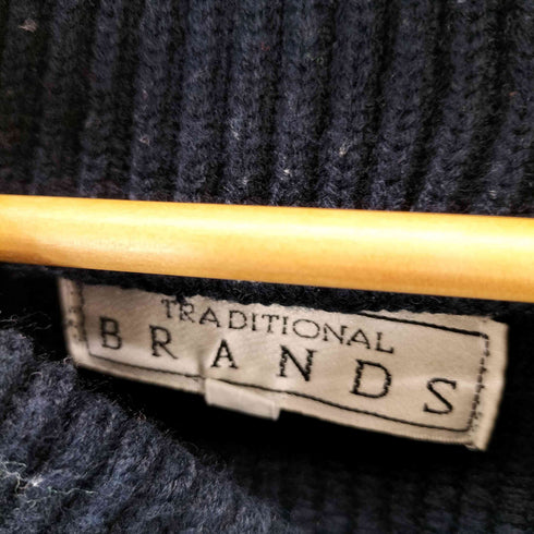 TRADITIONAL BRANDS カウレザー切替 Vネッククロップドニット メンズ JPN:M