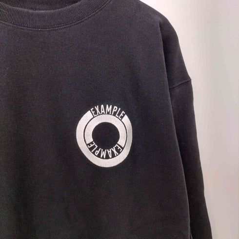 イグザンプル EXAMPLE ROUND LOGO SWEAT PULLOVER ラウンドロゴ クルーネック サイドパネル スウェット メンズ JPN:XXL