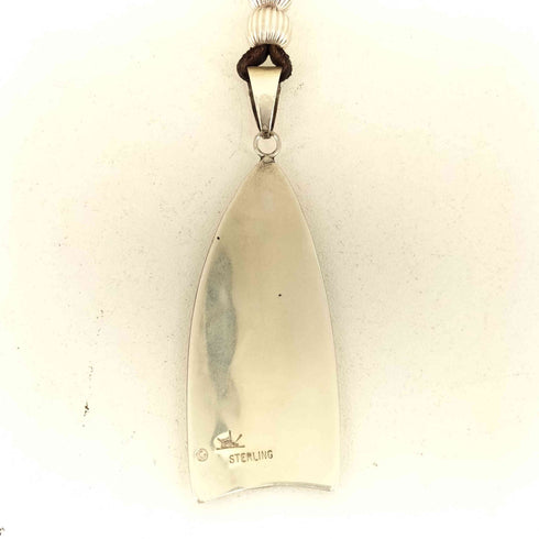 sterling 925 刻印 ホピ族 オーバーレイ ネックレス メンズ