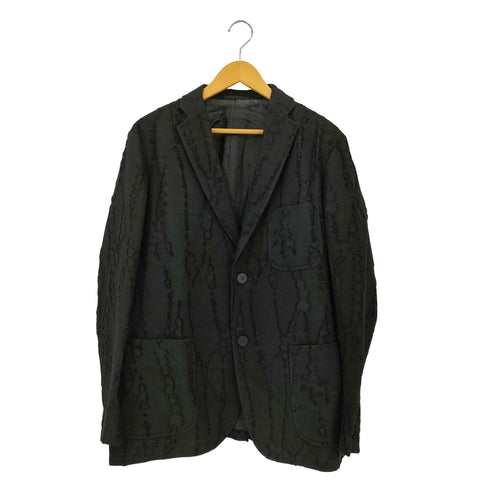 イッセイミヤケメン ISSEY MIYAKE MEN 17AW 黒タグ ジャガード カットアウト 2B テーラードジャケット メンズ JPN:3
