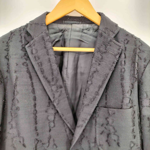 イッセイミヤケメン ISSEY MIYAKE MEN 17AW 黒タグ ジャガード カットアウト 2B テーラードジャケット メンズ JPN:3