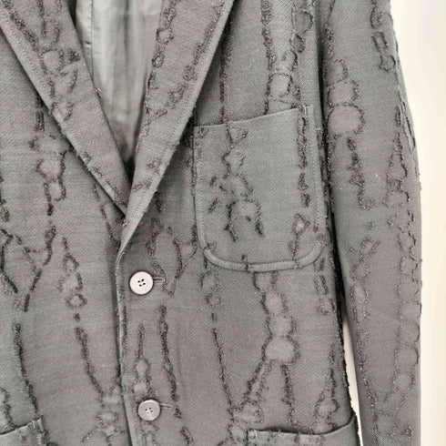 イッセイミヤケメン ISSEY MIYAKE MEN 17AW 黒タグ ジャガード カットアウト 2B テーラードジャケット メンズ JPN:3