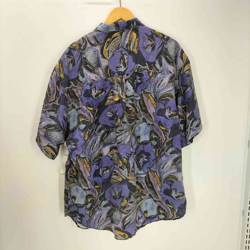 THUMS UP 90S SILK シルク 半袖 総柄 シャツ メンズ import:L