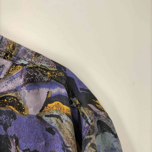 THUMS UP 90S SILK シルク 半袖 総柄 シャツ メンズ import:L
