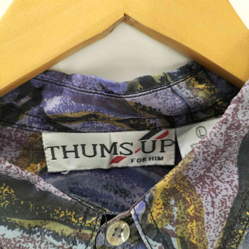 THUMS UP 90S SILK シルク 半袖 総柄 シャツ メンズ import:L
