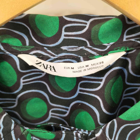 ザラ ZARA ドット柄デザイン 半袖シャツ レディース M