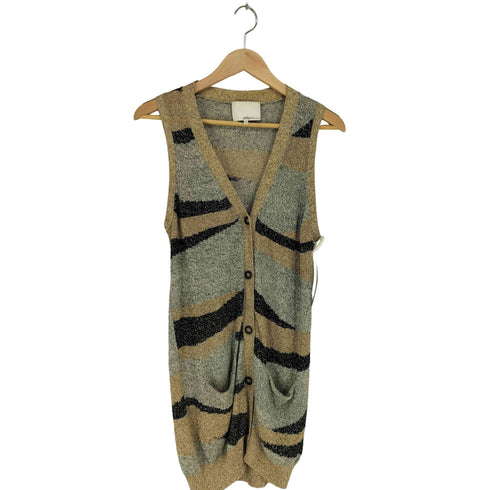 スリーワンフィリップリム 3.1 phillip lim リネン混ロングカーディガンベスト レディース XS