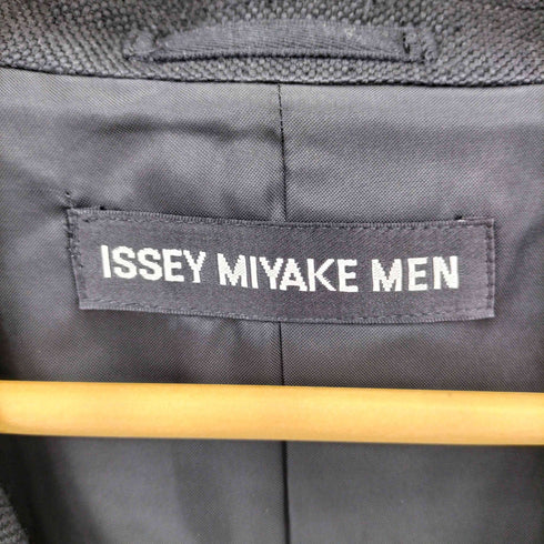 イッセイミヤケメン ISSEY MIYAKE MEN 12SS 黒タグ シルク100% ライン切替 3B テーラードジャケット メンズ JPN:3