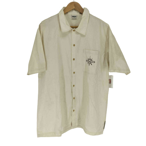 オーシャンパシフィック Ocean Pacific PRO フロント刺繍 リネン混 半袖シャツ メンズ import:L