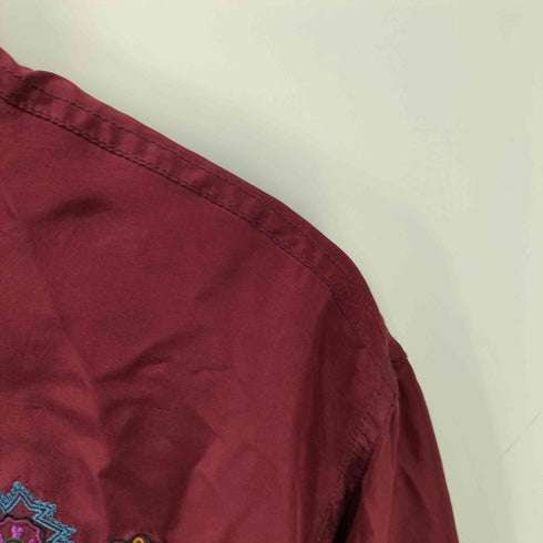 LIZWEAR 90S 花 刺繍 長袖 SILK シルク シャツ メンズ import:S