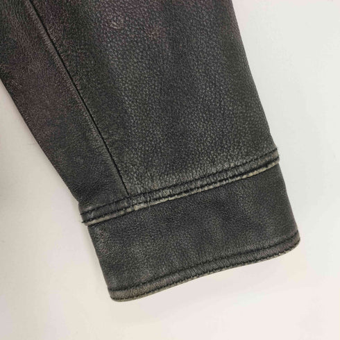 アヴィレックス AVIREX 牛革ジップアップレザージャケット メンズ JPN:XL