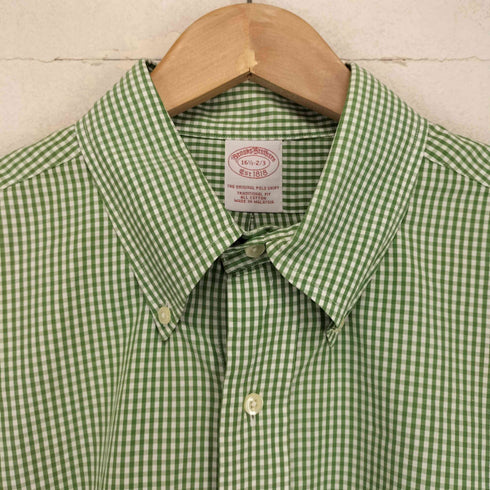 ブルックスブラザーズ BROOKS BROTHERS チェック柄BDシャツ メンズ 16 1/2