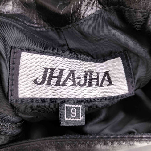 ジャジャ JHA-JHA バックスリット レザースカート レディース 9