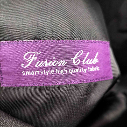 Fusion Club ウール混 ストライプ柄スーツセットアップ メンズ
