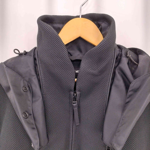 イッセイミヤケメン ISSEY MIYAKE MEN 11SS 黒タグ メッシュ ダブルジッパー 2way フードジャケット メンズ JPN:3