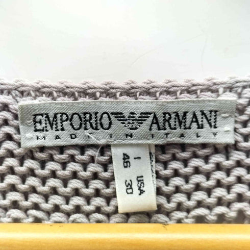 エンポリオアルマーニ EMPORIO ARMANI 90S イタリア製 メッシュ 鍵縫い ノースリーブ コットン ナイロン ニット ベスト メンズ EUR:46