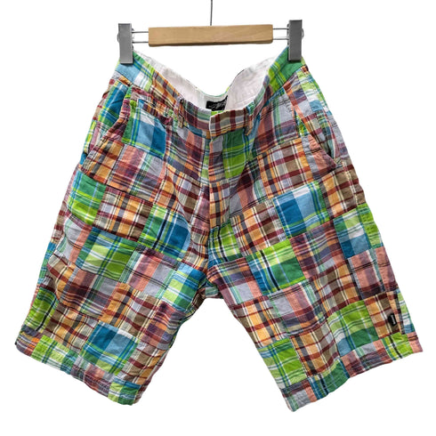ステューシー Stussy 00S AUTHENTIC オーセンティック マドラス チェック パッチワーク ショーツ ハーフパンツ メンズ 30