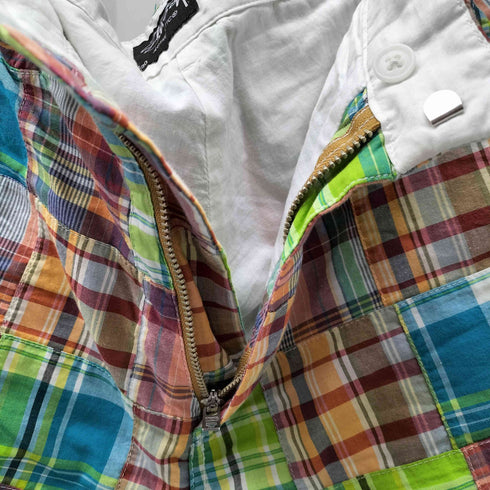 ステューシー Stussy 00S AUTHENTIC オーセンティック マドラス チェック パッチワーク ショーツ ハーフパンツ メンズ 30