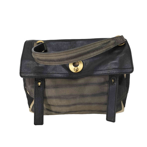 イヴサンローラン Yves Saint Laurent クロコ型押し MUSE TWO レディース