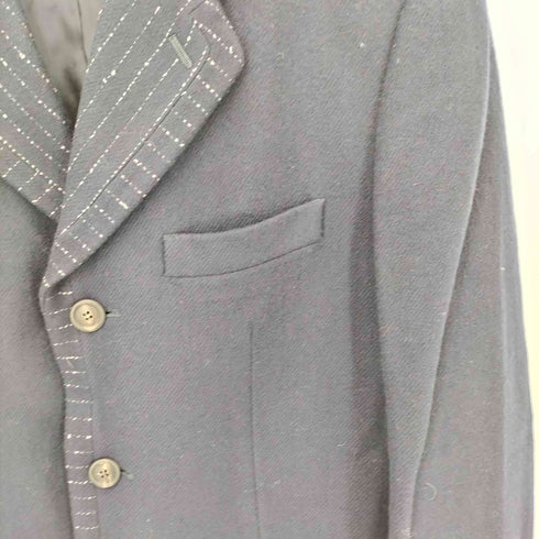 イッセイミヤケメン ISSEY MIYAKE MEN 97AW 銀タグ ウール レーヨン ストライプ 切替 3B テーラードジャケット メンズ JPN:L
