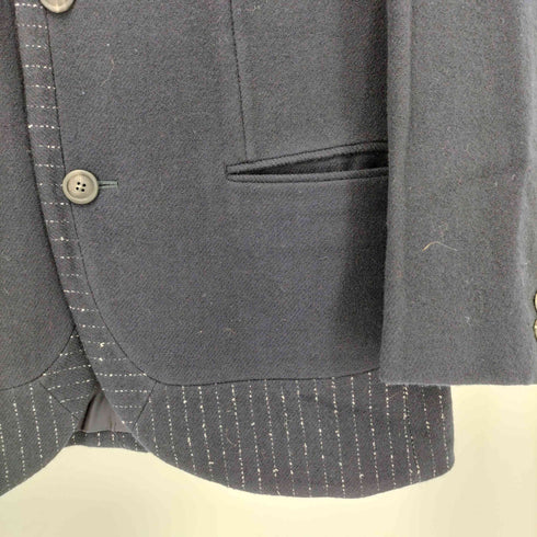 イッセイミヤケメン ISSEY MIYAKE MEN 97AW 銀タグ ウール レーヨン ストライプ 切替 3B テーラードジャケット メンズ JPN:L