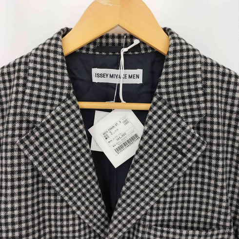 イッセイミヤケメン ISSEY MIYAKE MEN 00AW 銀タグ ウール チェック 3B テーラードジャケット メンズ JPN:3