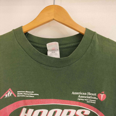 フルーツオブザルーム FRUIT OF THE LOOM HOOPS FOR HEART プリント クルーネック Tシャツ メンズ import:XL