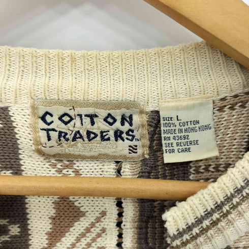 COTTON TRADERS 3D コットン ニット セーター メンズ L