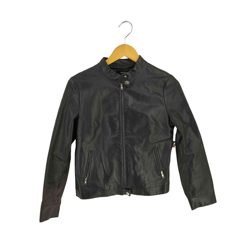 MERVEILLE H. 牛革 シングル ライダース ジャケット Y2K レディース