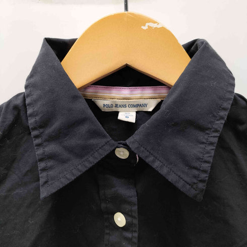 ポロジーンズカンパニーラルフローレン POLO JEANS COMPANY RALPH LAUREN ロゴ刺繍 コットン ポリ レギュラーカラー 長袖 シャツ レディース import:S