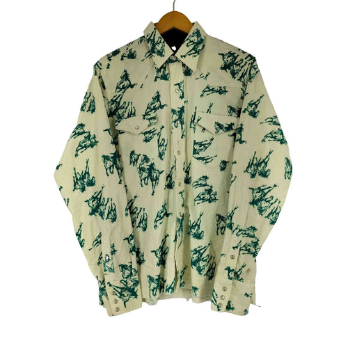 ラングラー Wrangler 80S REGULAR FIT 総柄 L/S ウエスタンシャツ メンズ import:XL