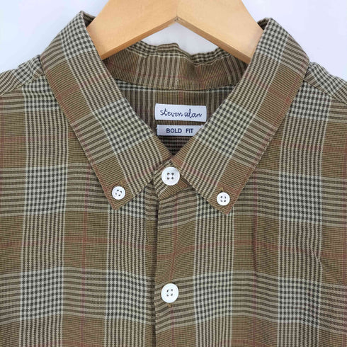 スティーブンアラン Steven Alan LAWN TWILL CHECK SINGLE NEEDLE SHIRT-BOLD/シャツ メンズ JPN:L